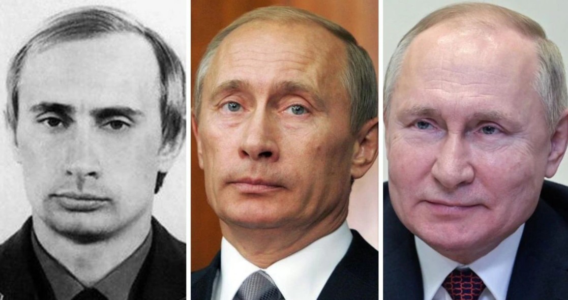 Як виглядав Путін у різні роки