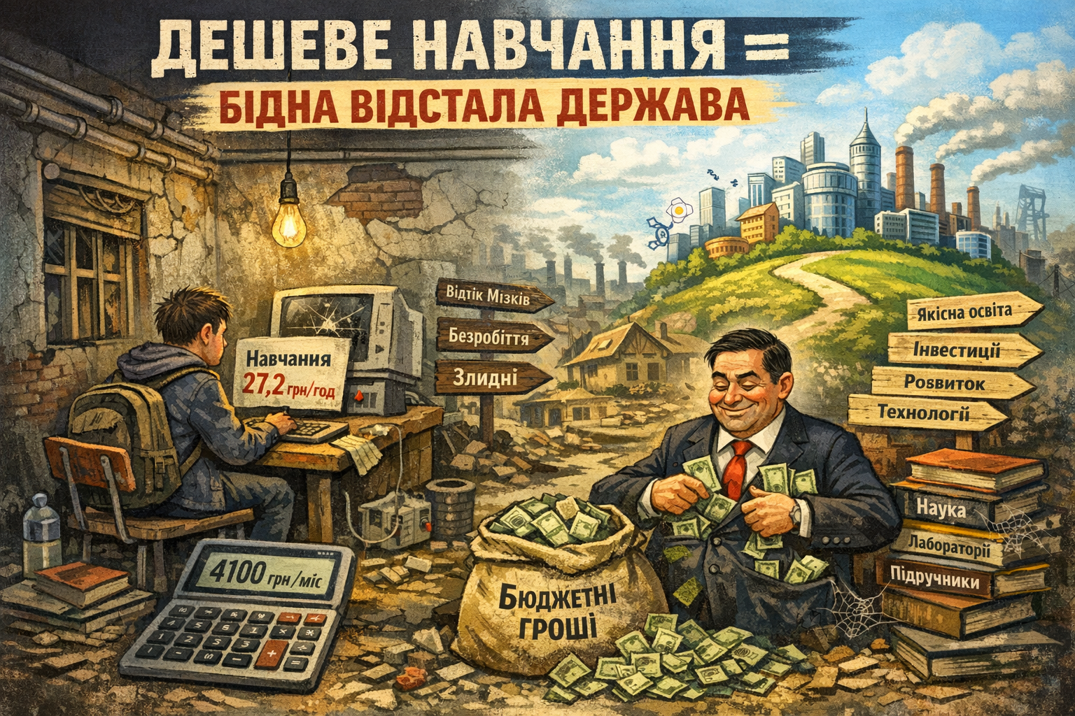 Дешеве навчання = бідна відстала держава
