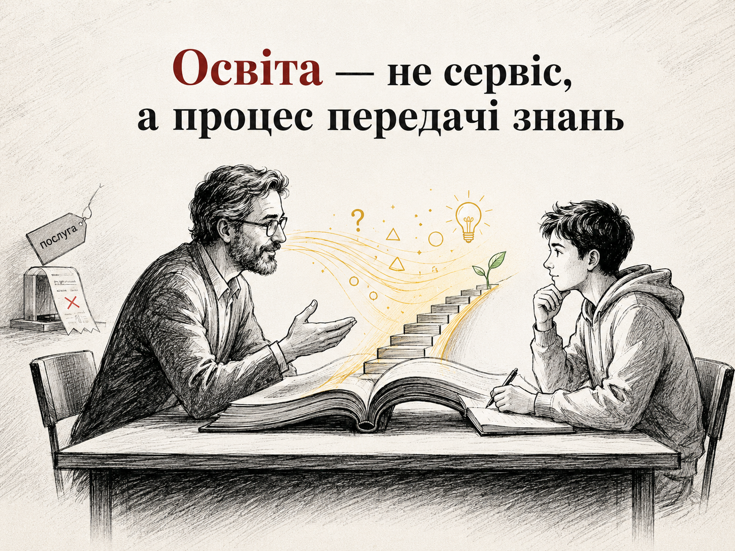 Освіта – не сервіс, а процес передачі знань