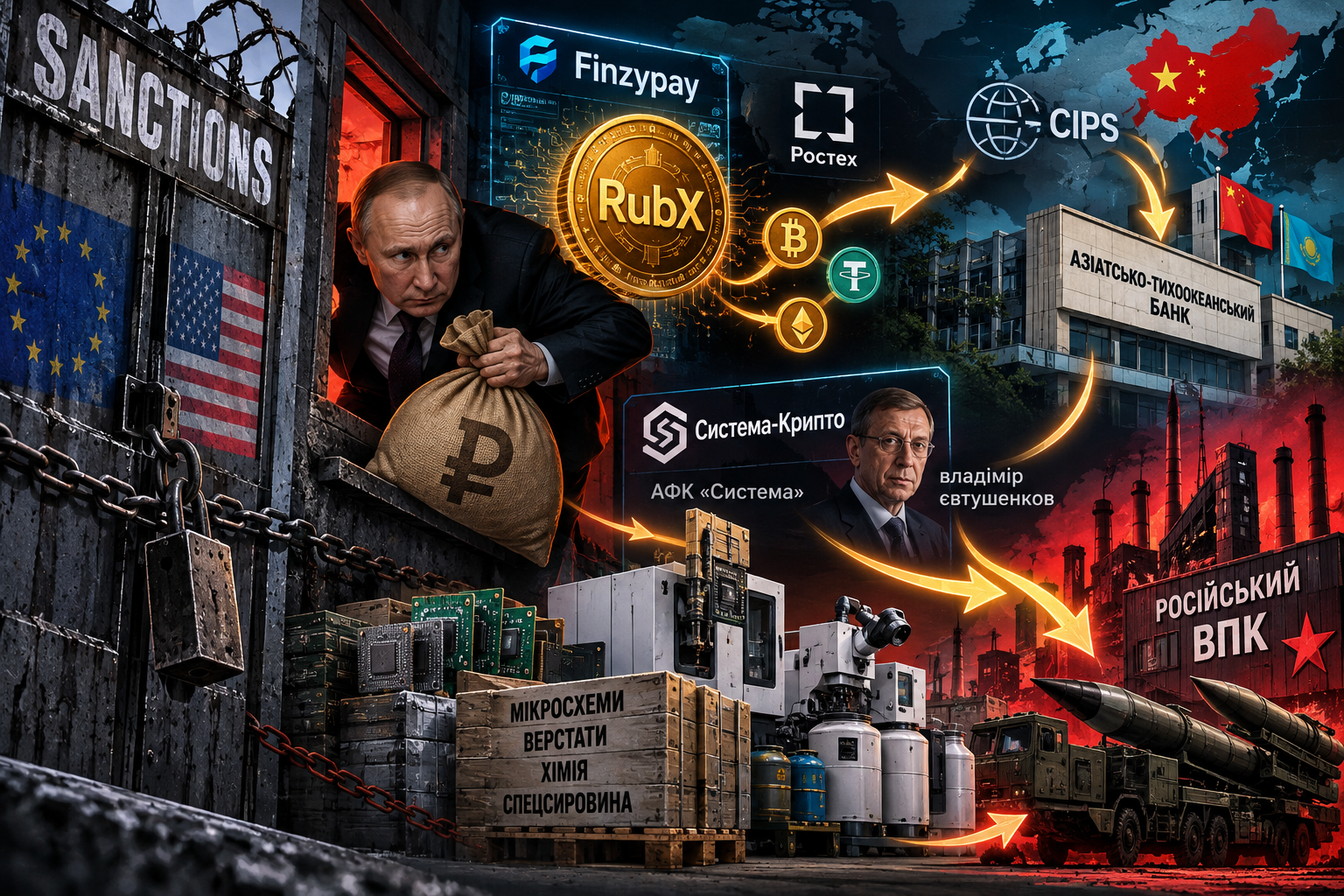 Анатомія фінансів війни: як росіяни обходять санкції через крипту та закордонні банки