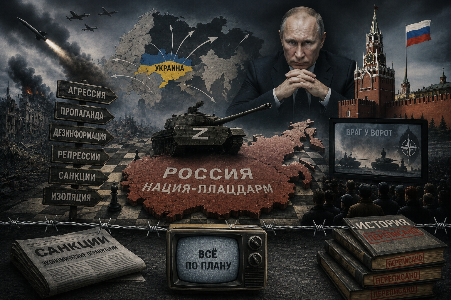 Картонні протести та агресія Путіна