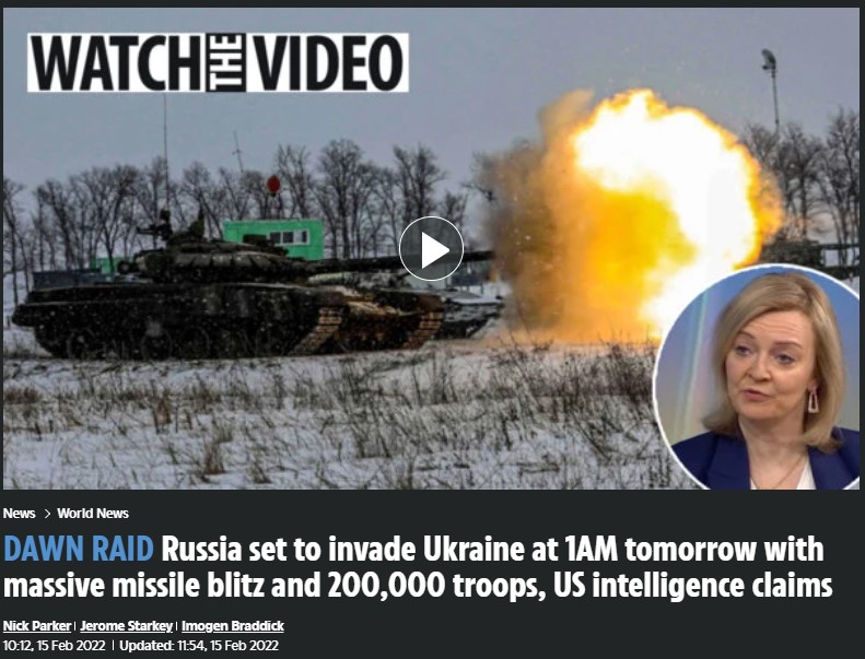 Британская пресса назвала точное время ”вторжения России в Украину” - фото 2