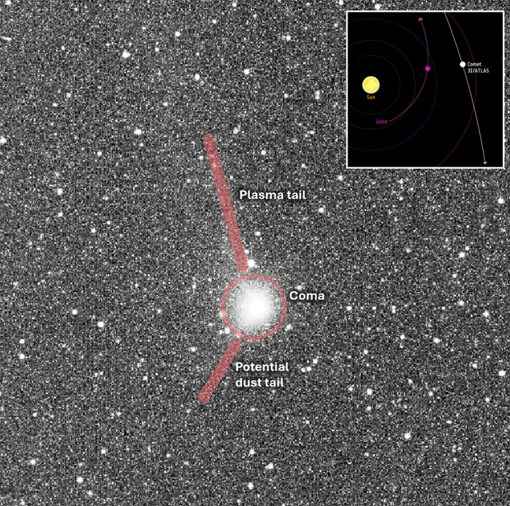NASA та ЄКА опублікували нові фотографії міжзоряної комети 3I/ATLAS після виявлення у неї ”серцебиття” - фото 2 NASA та ЄКА опублікували нові фотографії міжзоряної комети 3I/ATLAS після виявлення у неї ”серцебиття” - фото 2