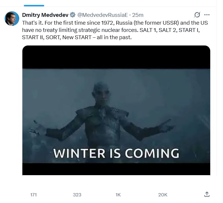 Медведєв знов лякає «ядерною зимою»: що заявив - фото 2