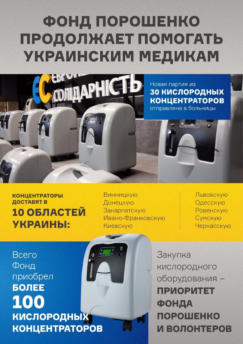 Год пандемии: более 200 украинских больниц получили помощь от Фонда Порошенко - фото 2