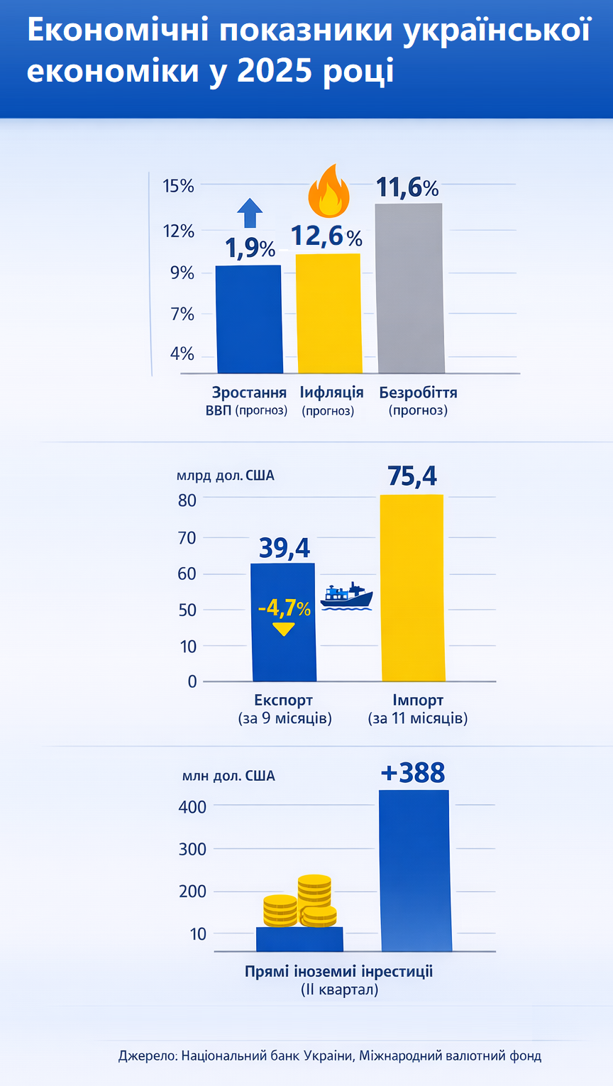 Экономические итоги 2025 года в Украине: инфляция, рынок труда, инвестиции, ВВП и ВПК - фото 2