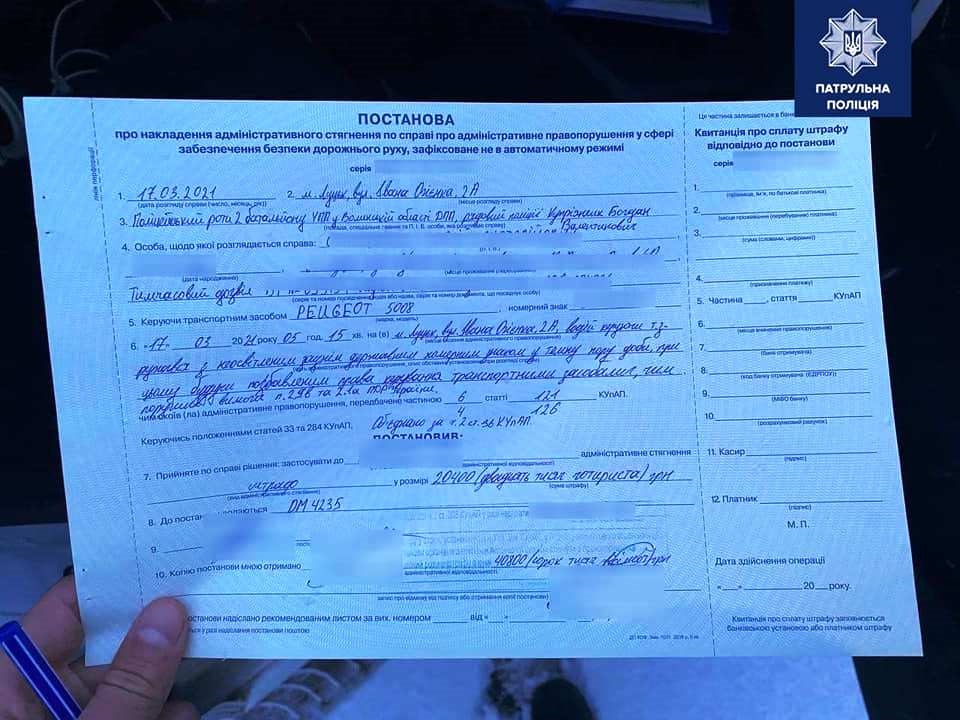 Нові штрафи за порушення ПДР: першого водія оштрафували на 20,4 тисячі гривень - фото 2