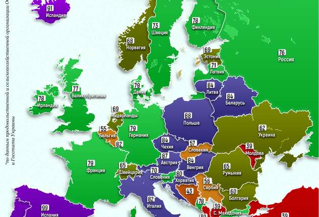 Мясоеды или вегетарианцы: каким является уровень потребления мяса в странах Европы (Инфографика)