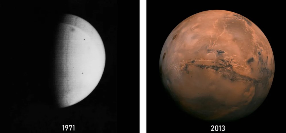 Тоді і зараз: як виглядають перші і останні знімки планет - фото 4