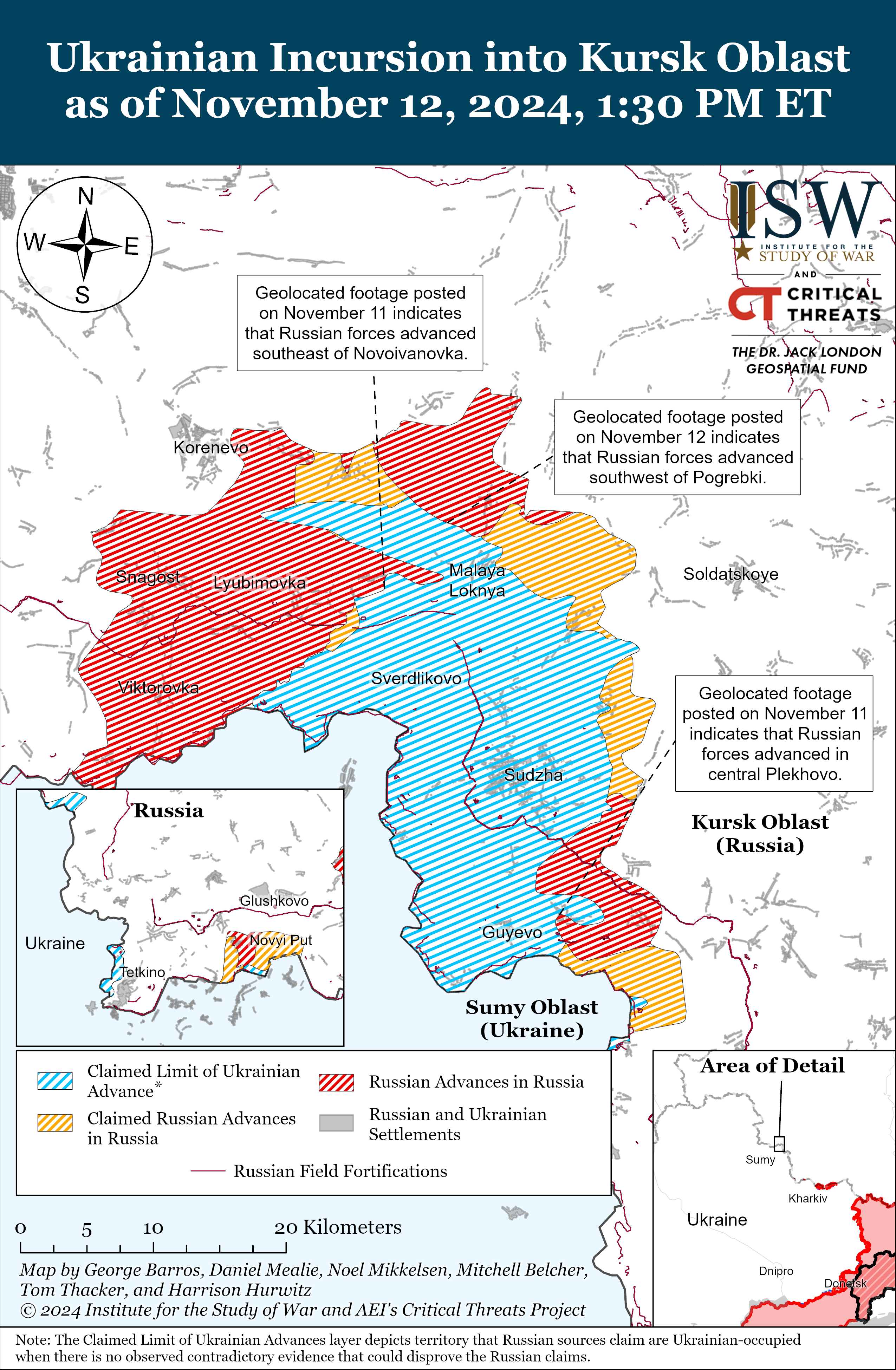 Куда враг оттеснил ВСУ в Курской области: карта ISW - фото 2