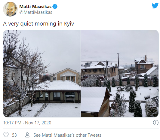  Иностранные послы в восторге от первого снега в Украине (Фото) - фото 2