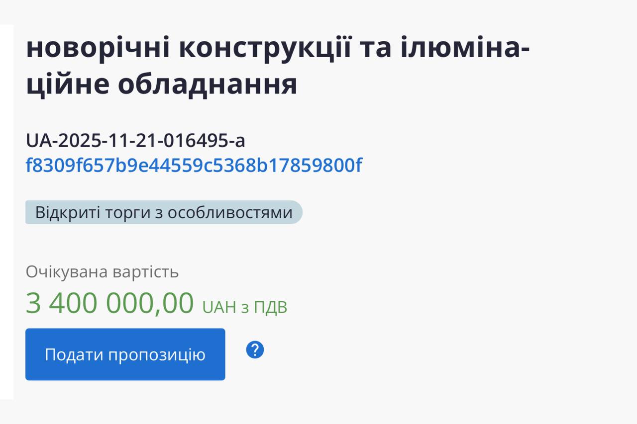 У Дніпрі хочуть купити новорічні прикраси на мільйони гривень - фото 2