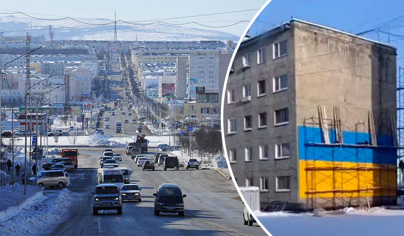 Росіяни перелякались через синьо-жовті кольори на їх будинках