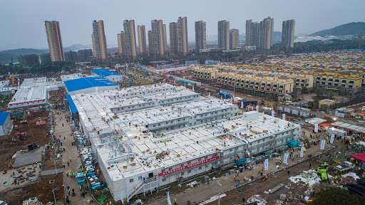 В Китае за неделю построили больницу для больных коронавирусом