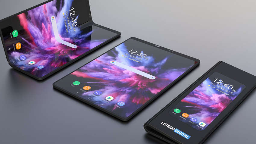 Компания Samsung представила свою концепцию складного смартфона