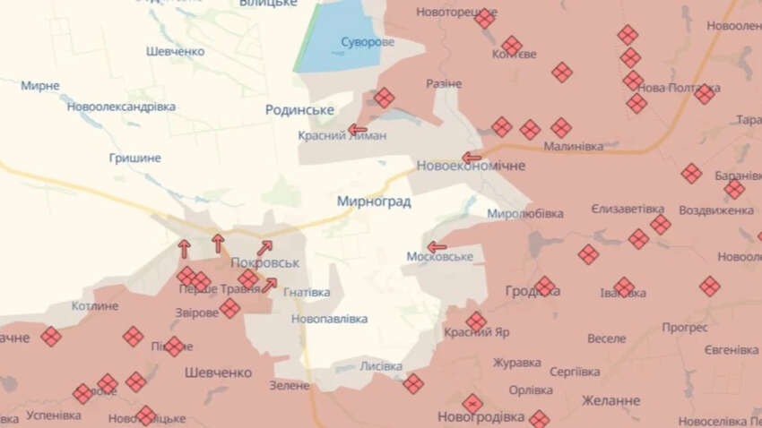 Россияне прут вперед: DeepState обновил карту, показав, что происходит в Покровске