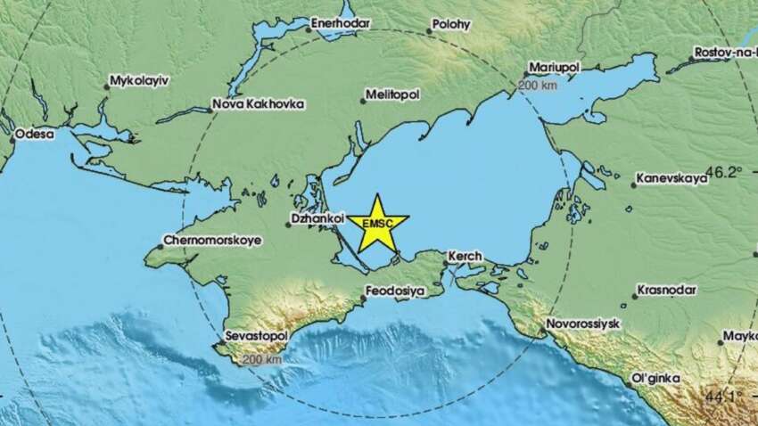 Землетрясение в Крыму: толчки в Азовском море почувствовали в нескольких регионах Украины Землетрясение в Крыму: толчки в Азовском море почувствовали в нескольких регионах Украины