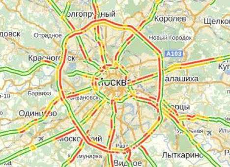 Из-за снега Москва встала в пробки длиной в 3,5 тыс км