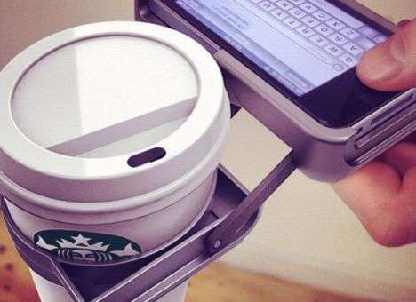 Представлен концепт чехла для iPhone: кофе и SMS на ходу