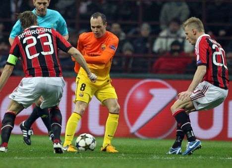 Лига чемпионов: «Барселона» потерпела поражение в Милане (ВИДЕО)