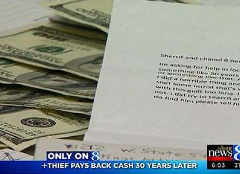 В США вор вернул деньги спустя 30 лет после кражи