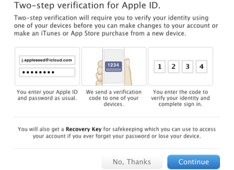 Apple внедряет двухфакторную аутентификацию в iCloud