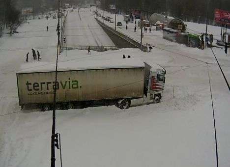 Транспортный коллапс в Киеве продолжается