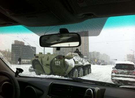На улицы Киева вывели президентские броневики (ФОТО)