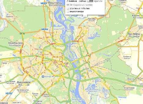 Киев, несмотря на выходной, снова встал в пробках