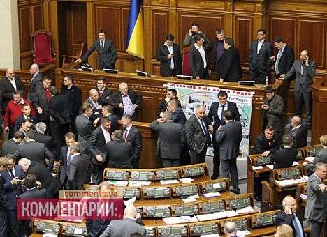 Оппозиция заблокировала парламент вместе с представителями «УДАРа» и «Батькивщины»
