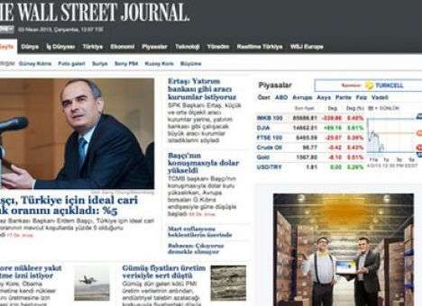 The Wall Street Journal запустил турецкий сайт