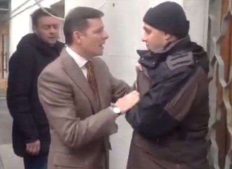 Ляшко устроил потасовку с охранником Рады (ВИДЕО)