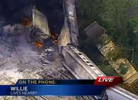 В США сошел с рельсов грузовой поезд