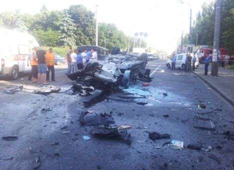 В Киеве СБУшники на Infiniti разбили четыре авто: 1 погибший, 10 травмированных (ФОТО)