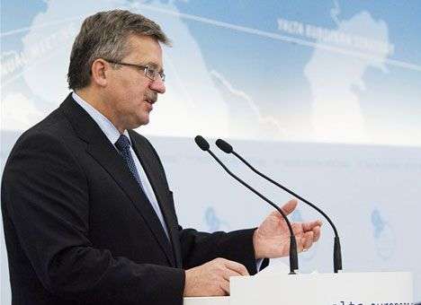 В Коморовского бросили яйцом (ФОТО)