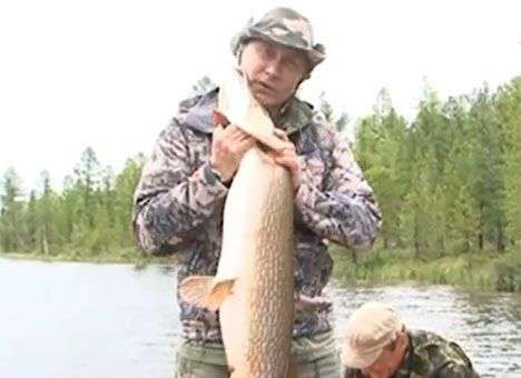 Путин поймал 21-килограммовую щуку (ВИДЕО)