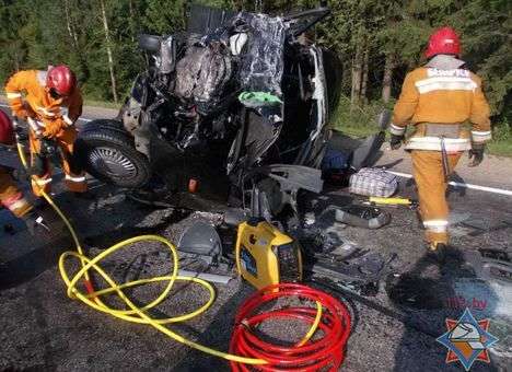 В сети появилось видео ДТП в Беларуси, в котором погибли украинцы (ВИДЕО)