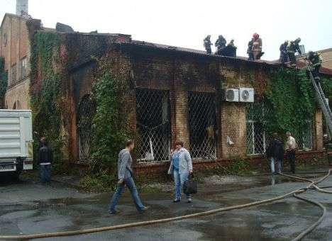 В Киеве горела киностудия Довженко (ФОТО)