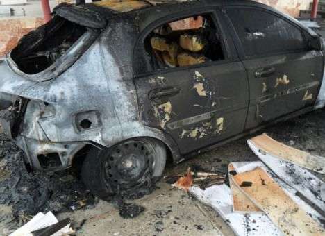 В Крыму после угроз сожгли авто журналиста (ФОТО)