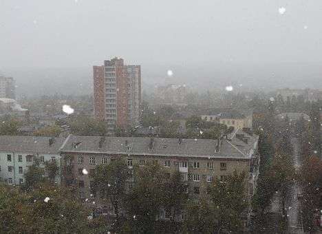 В Донецке и Крыму выпал первый снег (ФОТО)