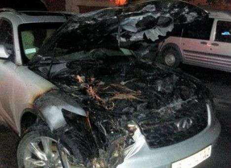 В Полтаве сожгли авто помощника нардепа. «УДАР» обвиняет мэра (ФОТО)