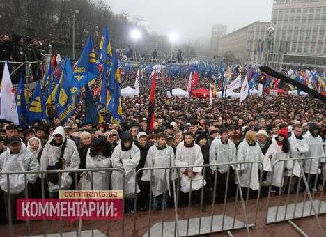 «Батькивщина» насчитала 100 тыс. людей на евровече. Центр Киева заполнен людьми (ФОТО)