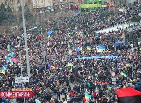В милиции насчитали 40 тыс. митингующих, а о захвате админзданий не в курсе