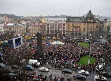 Львовщина объявила мобилизацию для поддержки Евромайдана в Киеве