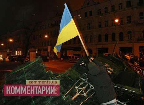 За ночь Майдан оброс организацией и баррикадами (ФОТО)