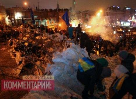 Евромайдан пережил еще одну ночь, слушая Руслану и укрепляя баррикады