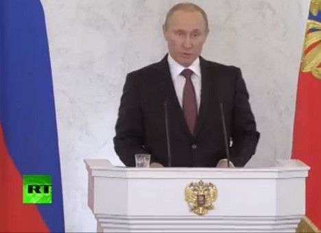 Путин просит Федеральное Собрание принять в состав России Крым и Севастополь