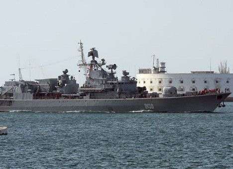 «Гетман Сагайдачный» при патрулировании госграницы вынудил отступить 4 российских корабля