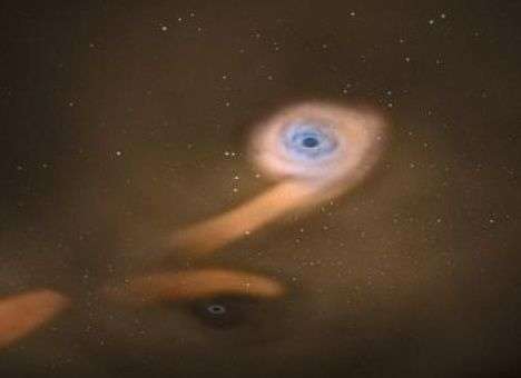 Астрономы открыли пару сверхмассивных черных дыр
