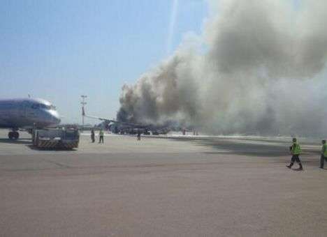 В аэропорту «Шереметьево» загорелся Ил-96 (ФОТО)